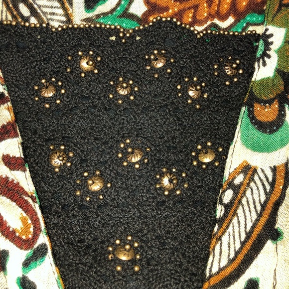 FORBIDDEN tropical beaded animal resort wear dress - Picture 3 of 8